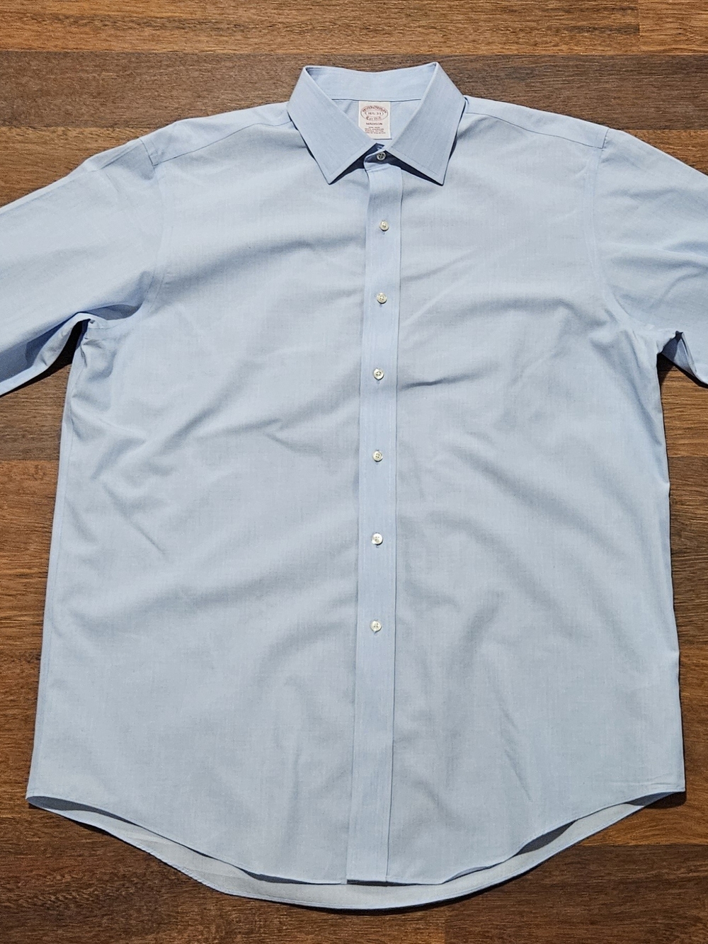 BROOKS BROTHERS mens french Madison dress shirt SIZE 16.5x33 COLOR BLUE LL36D